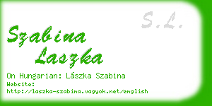 szabina laszka business card