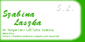 szabina laszka business card